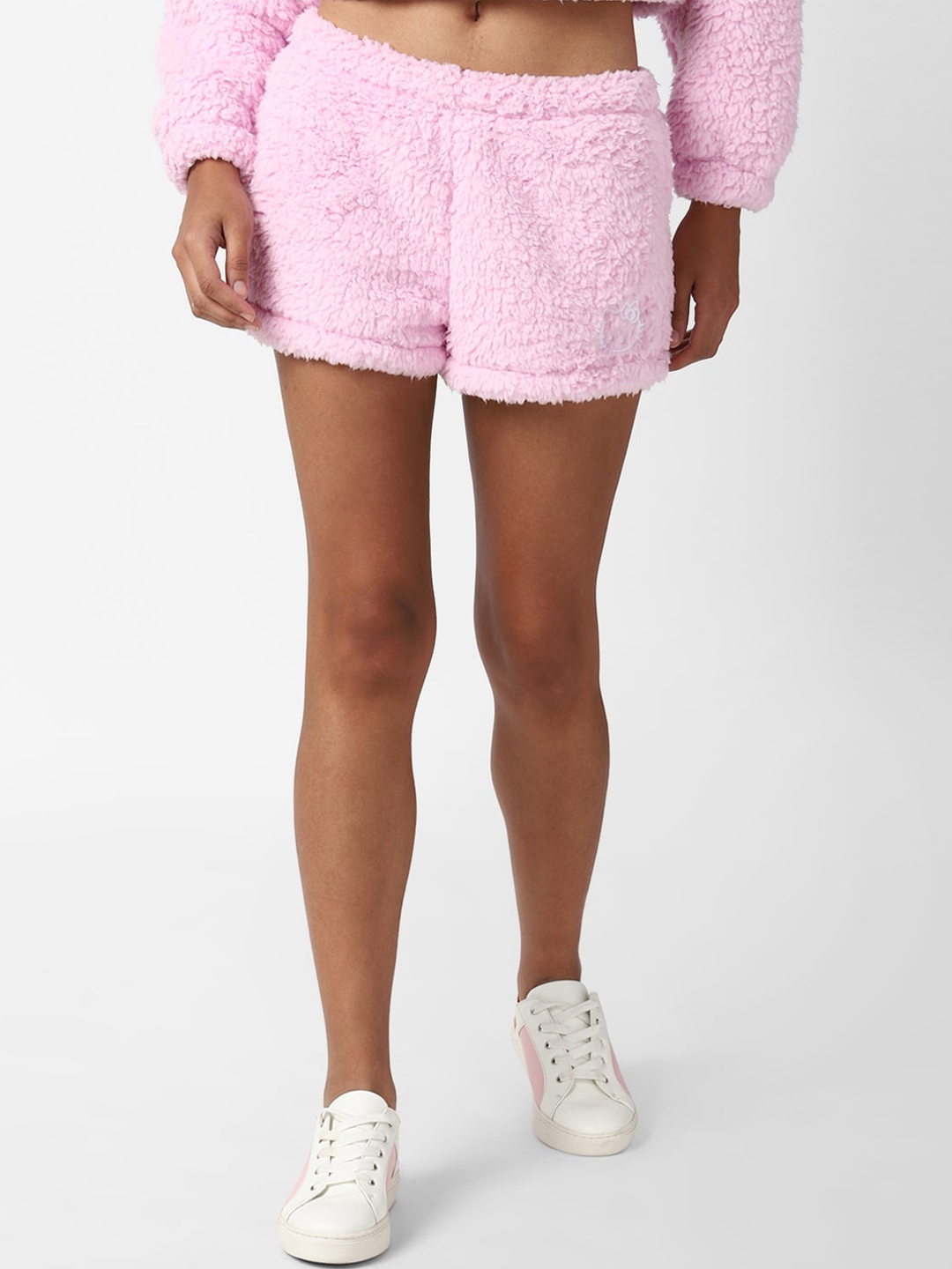 

FOREVER 21 Women Pink Printed Shorts