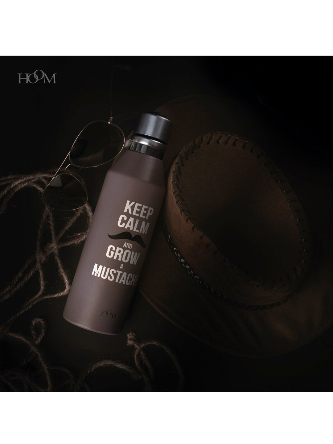 

HOOM Grey Typography Printed Water Bottle