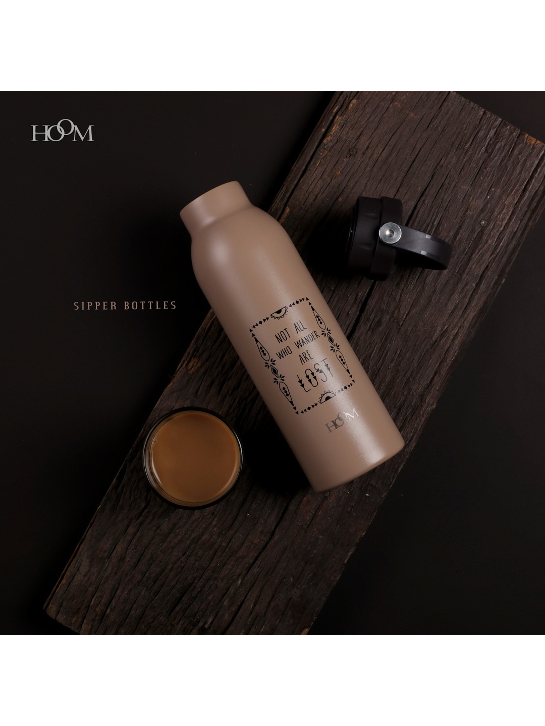 

HOOM Beige Printed Stainless Steel Double Wall Vacuum Flask