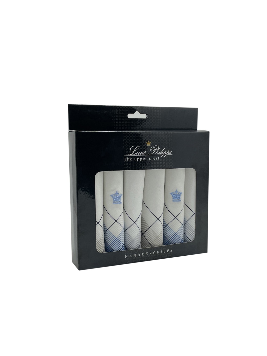 

Louis Philippe Men Pack Of 6 White Striped Cotton Handkerchief