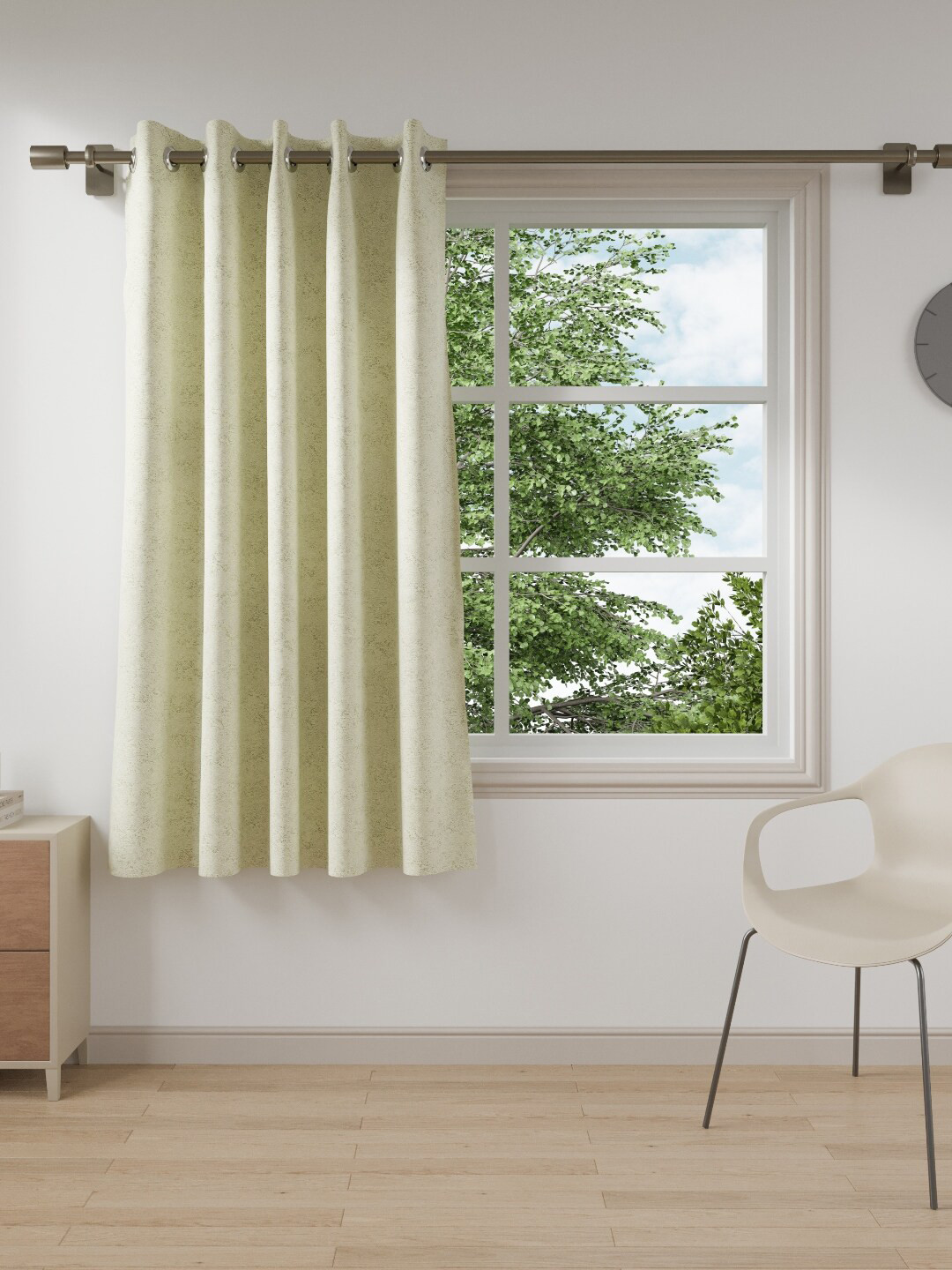 

DDecor Beige Black Out Window Curtain