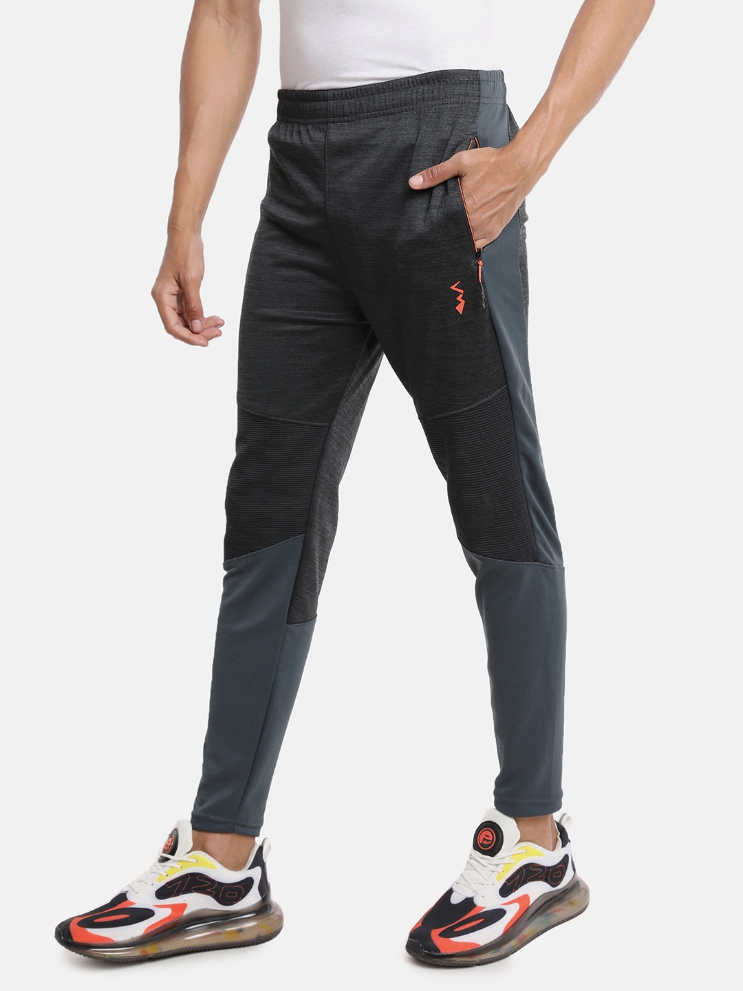 

Campus Sutra Men Grey Solid Sports Track Pants