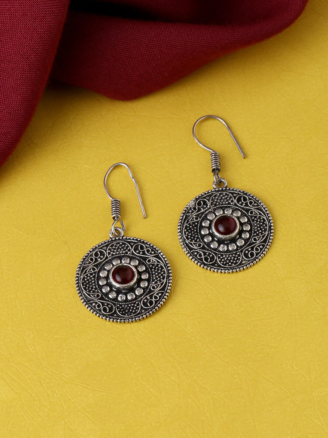 

kashwini Silver-Plated Contemporary Drop Earrings