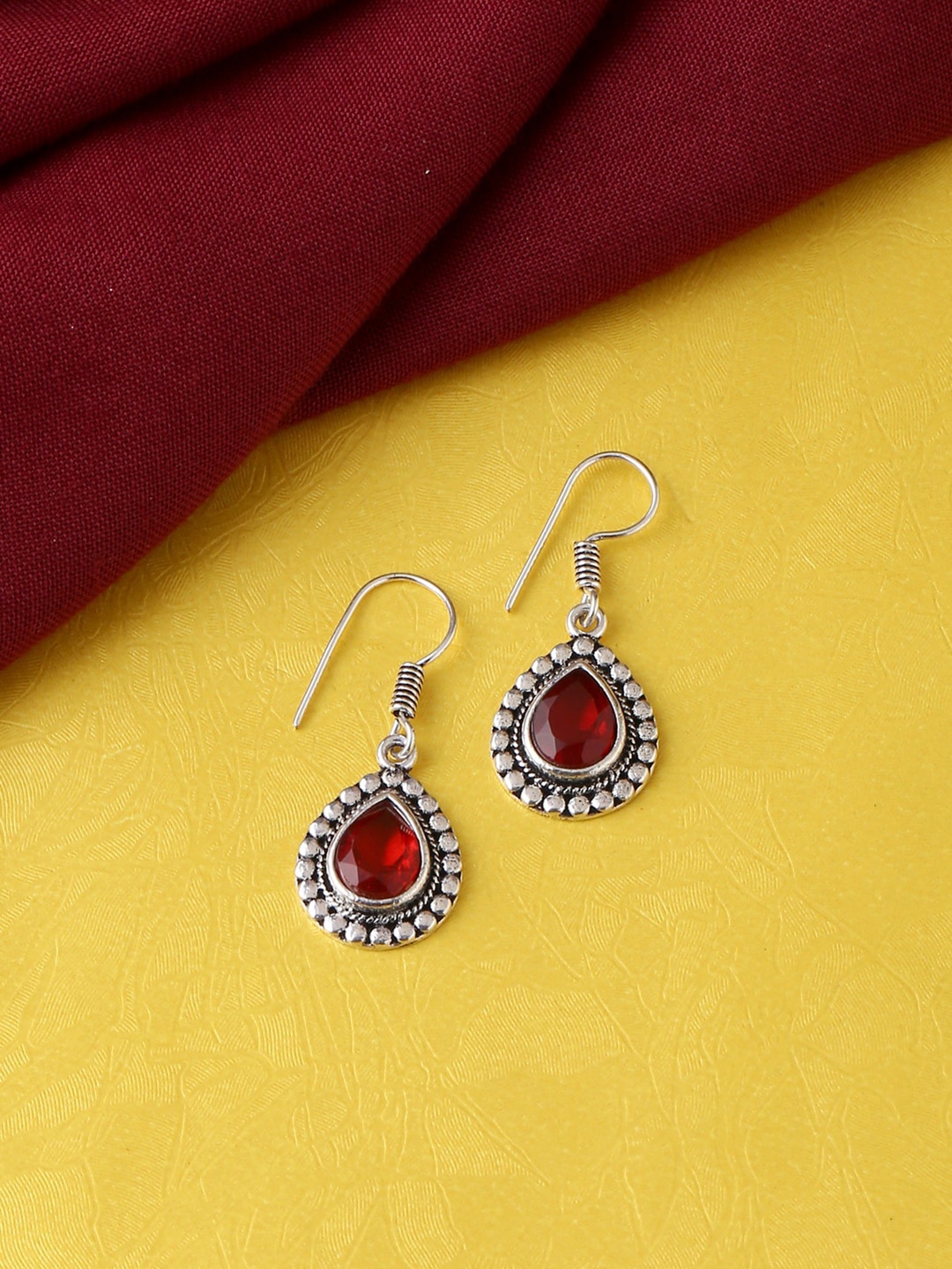 

kashwini Silver-Plated Contemporary Drop Earrings