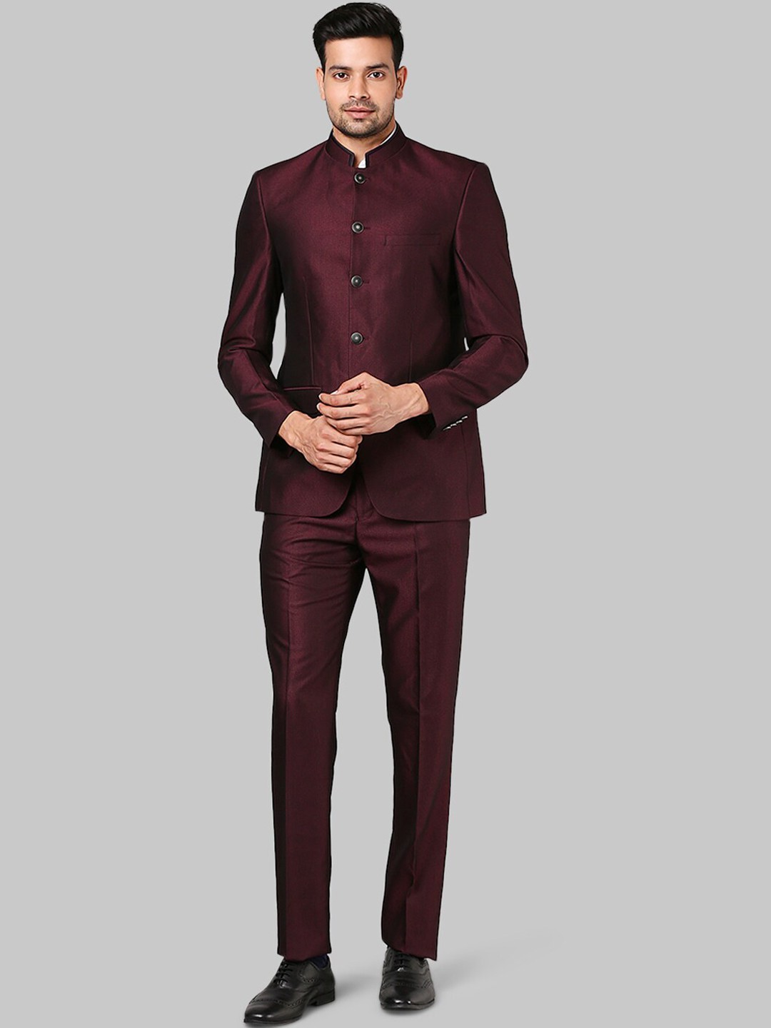

Raymond Men Maroon 2-Piece Formal Suit
