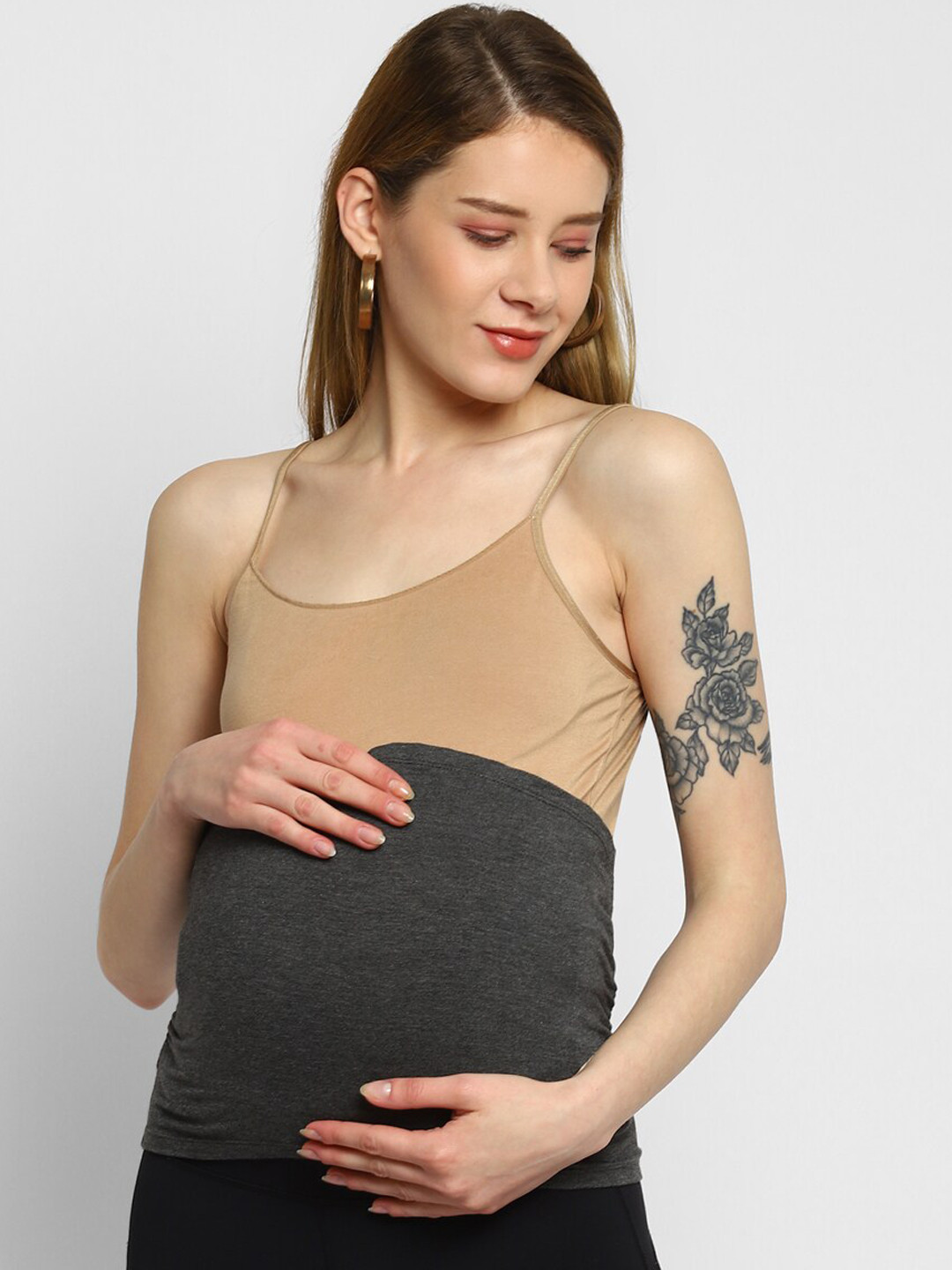 

Momsoon Women Grey Solid Maternity Belly Band Tummy Shaper