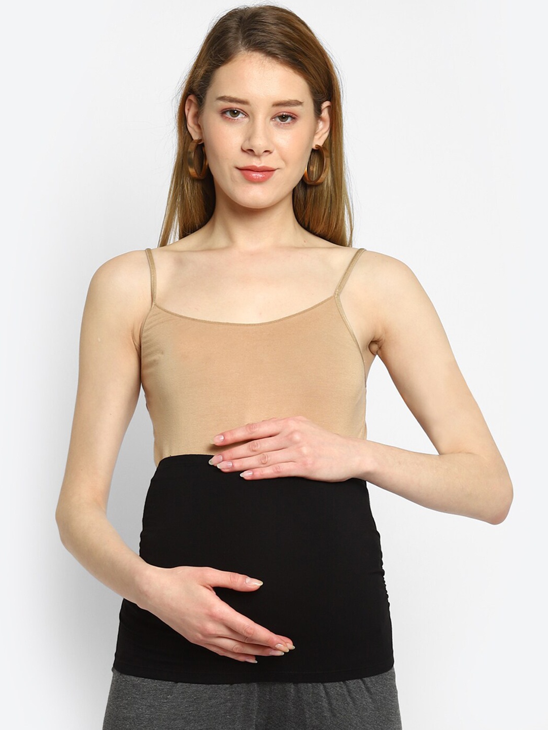 

Momsoon Maternity Women Black Cotton Maternity Belly Band Shapewear