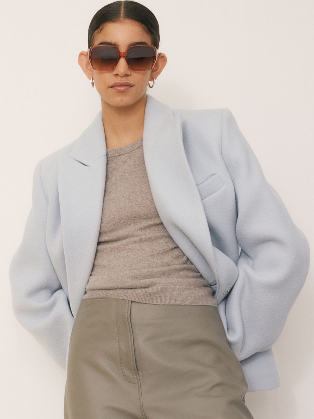 

H&M Blue Wool-Blend Jacket