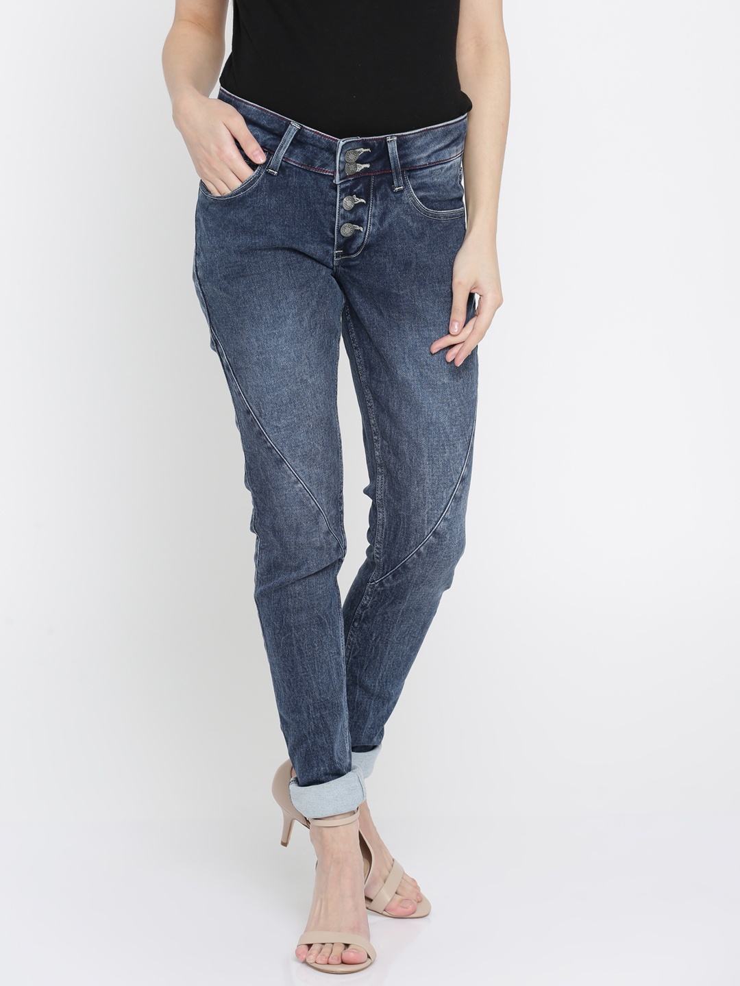 

Global Desi Women Blue Regular Fit Stretchable Jeans