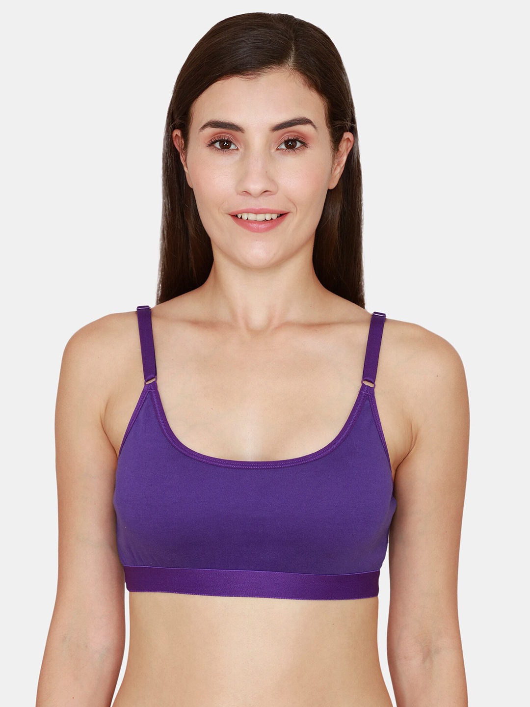 

Coucou by Zivame Purple Solid Non-Padded Cotton Everyday Bra