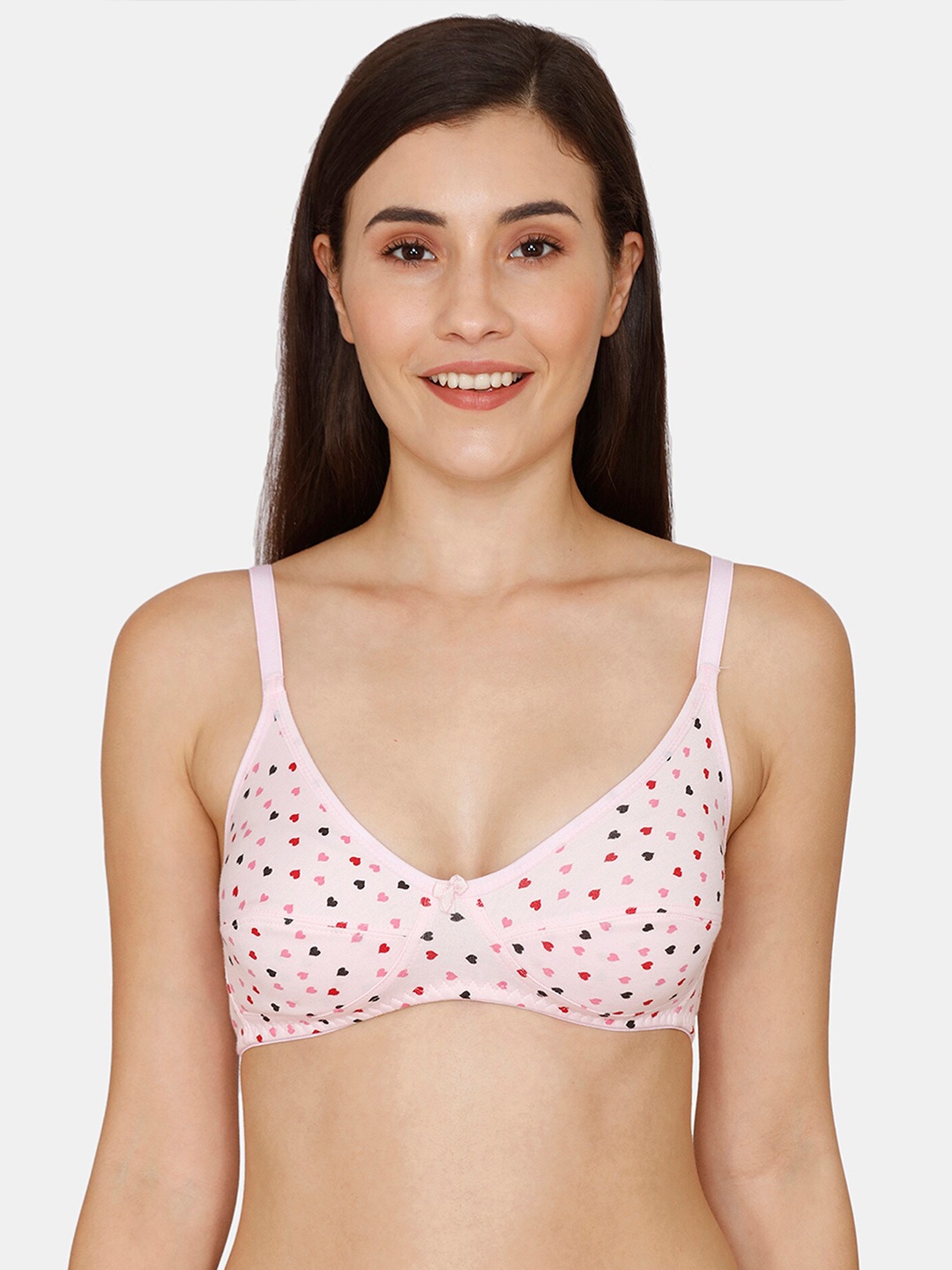 

Coucou by Zivame Pink & Blue Abstract Non Padded Bra