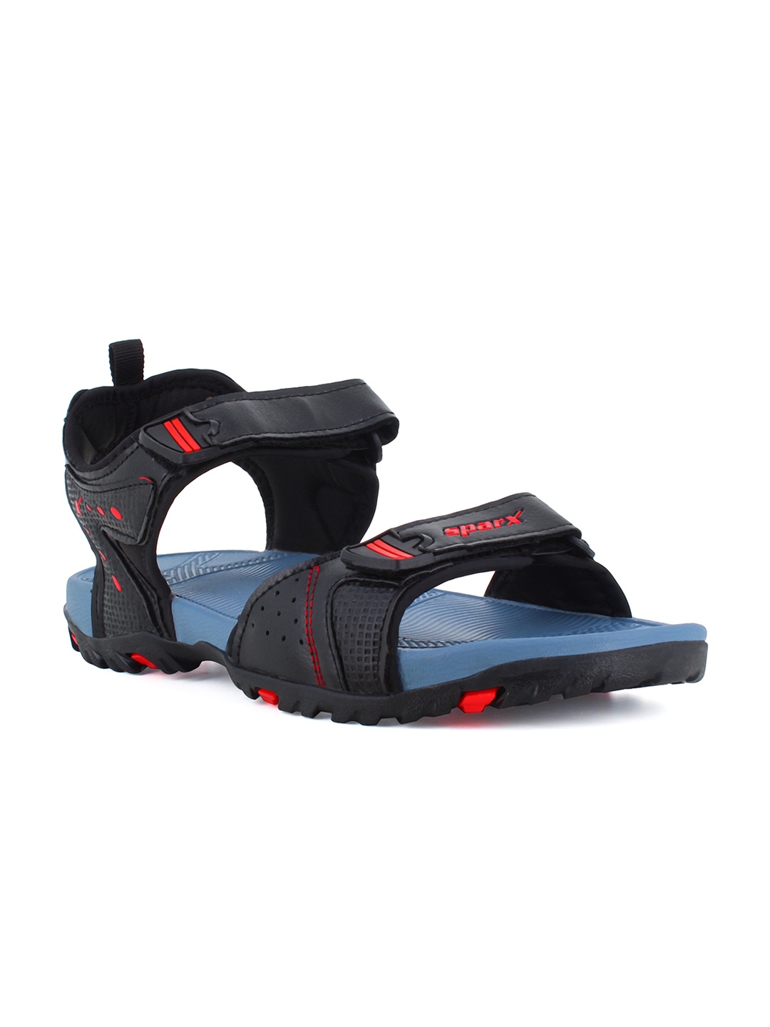

Sparx Men Black & Blue Patterned Sports Sandals