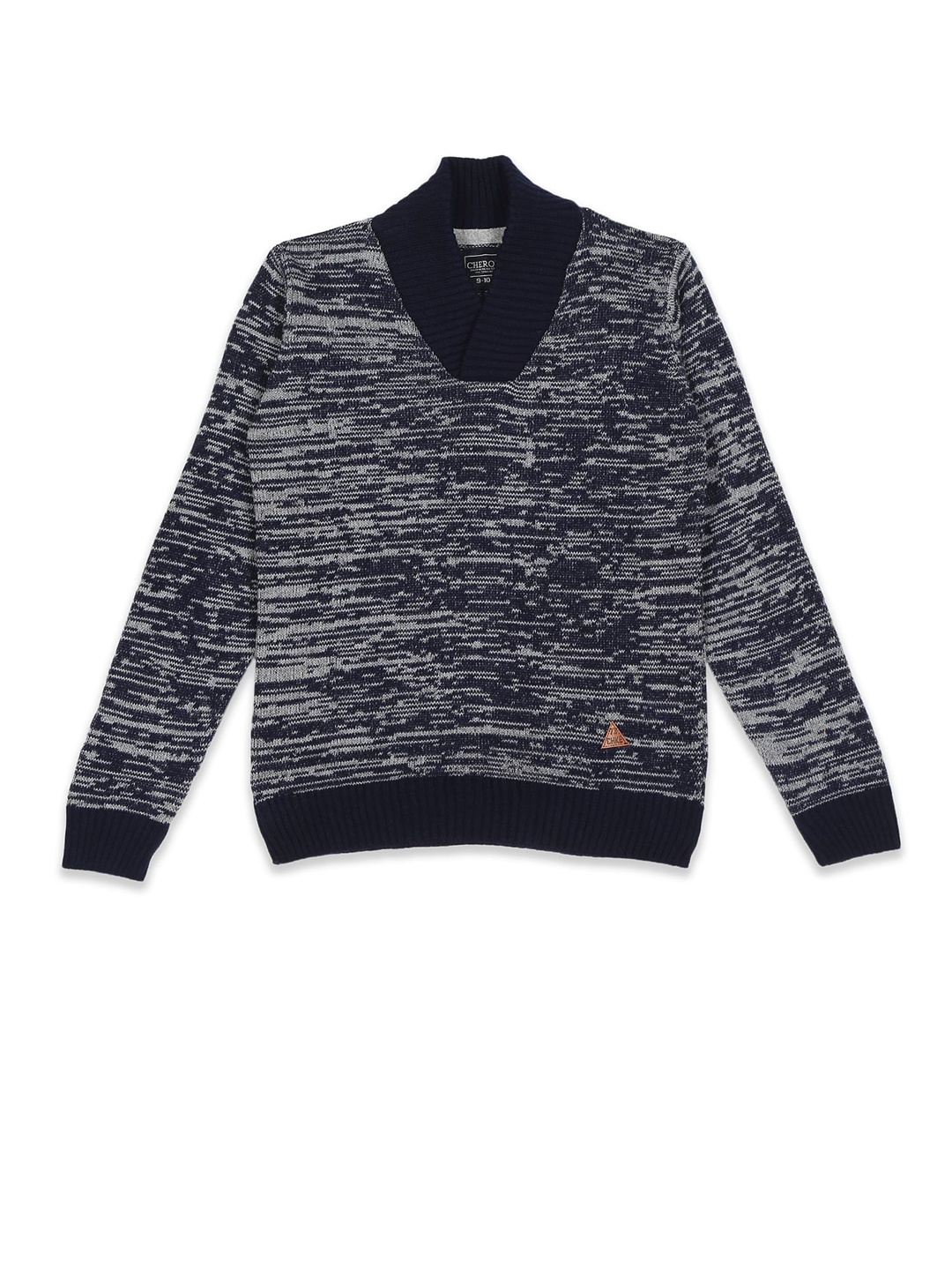 

Cherokee Boys Navy Blue & White Pullover Sweater
