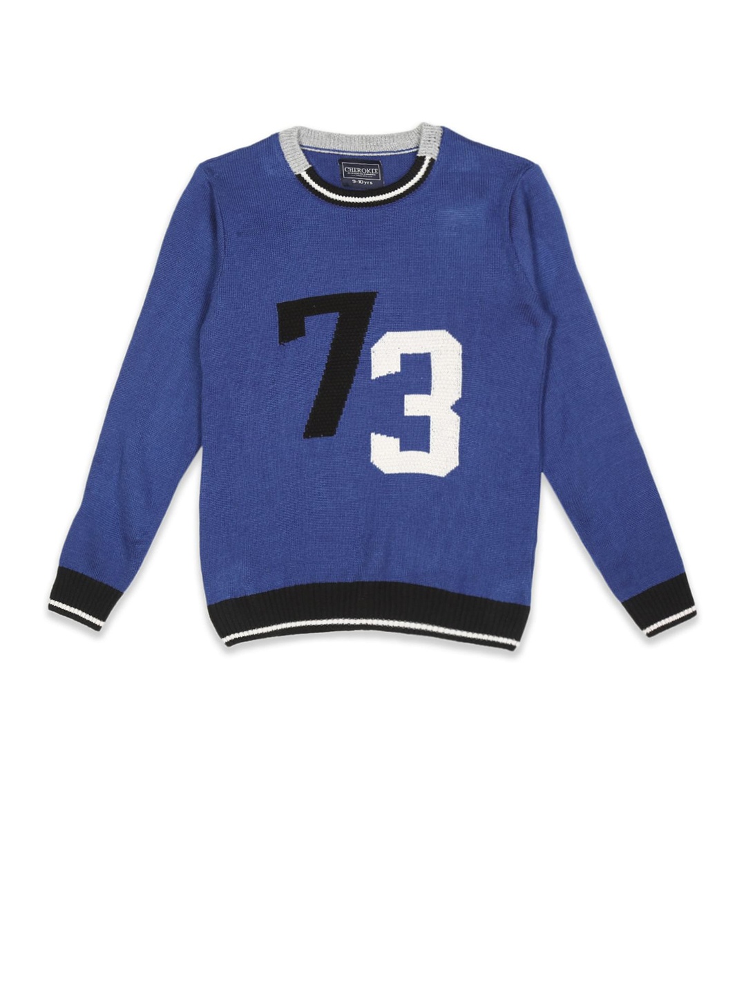 

Cherokee Boys Blue & White Alphanumeric Pullover