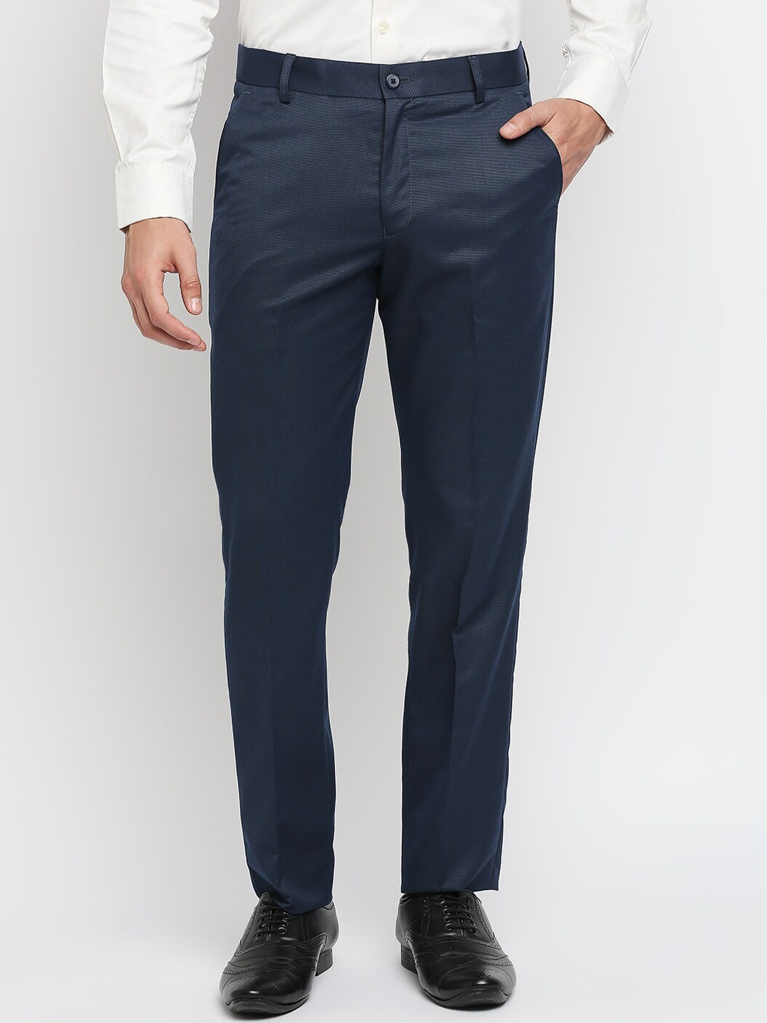 

Solemio Men Blue Relaxed Trousers