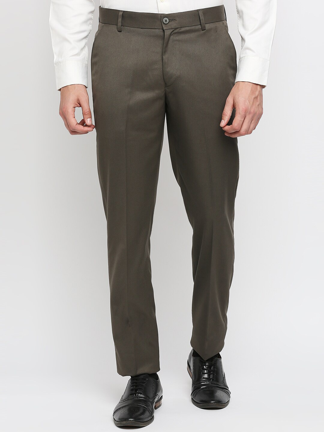 

Solemio Men Brown Relaxed Formal Trousers