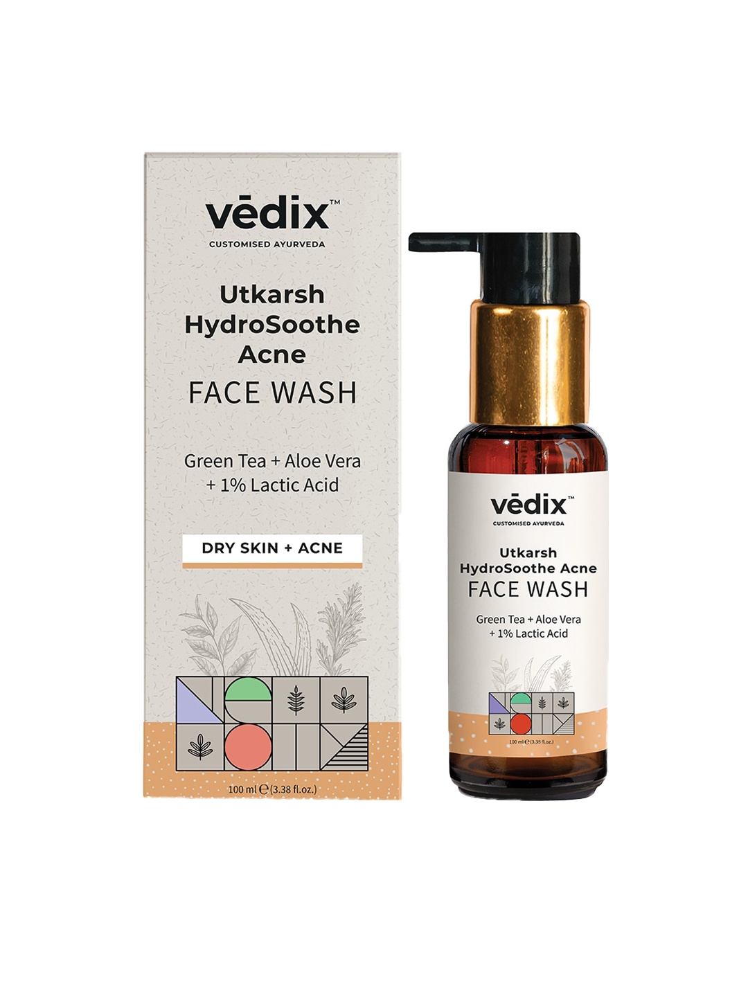 

VEDIX Ayurvedic Utkarsh HydroSoothe Customized Face Wash 100 ml, Transparent