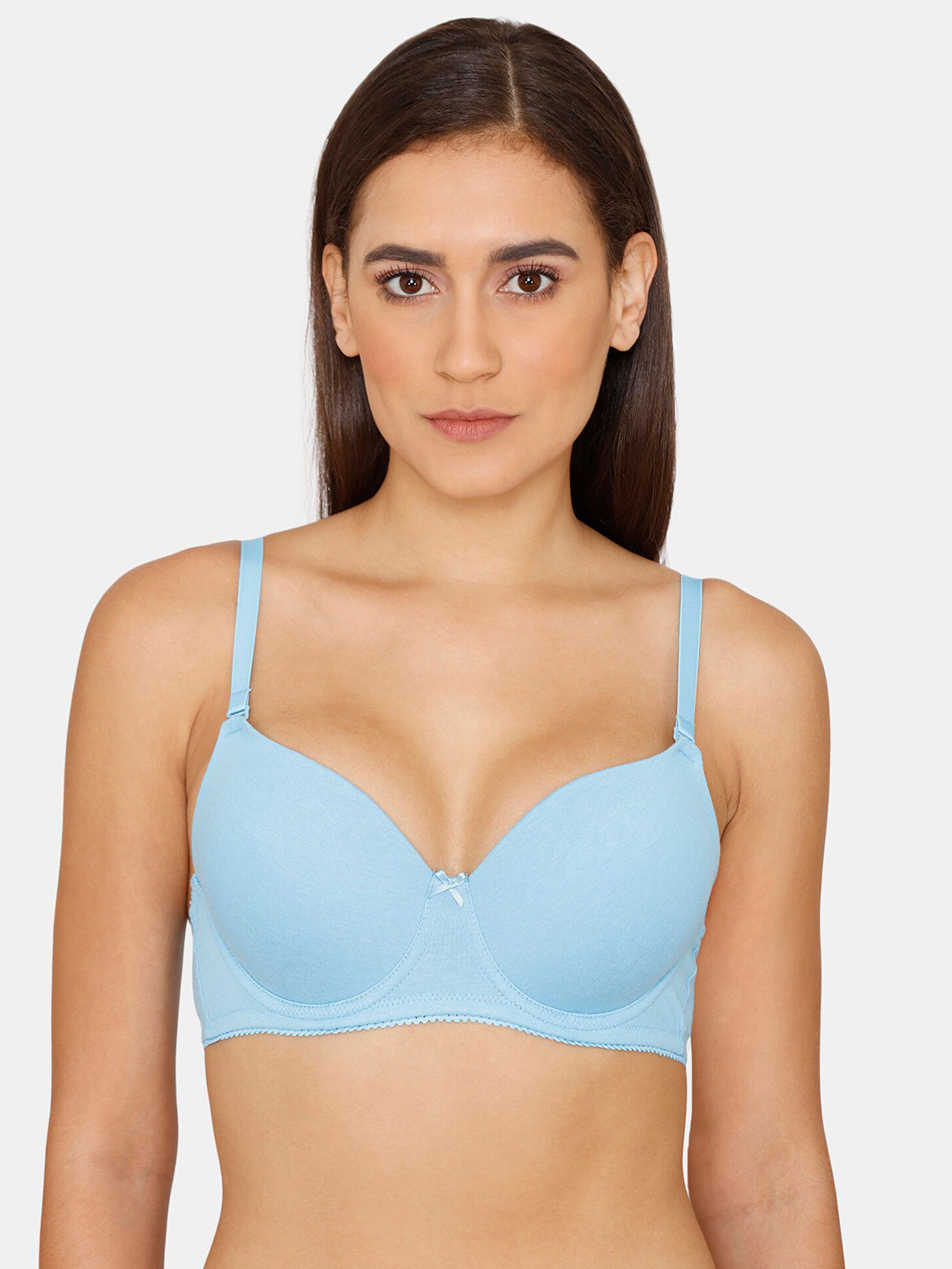 

Rosaline by Zivame Blue T-shirt Bra - Underwired Lightly Padded