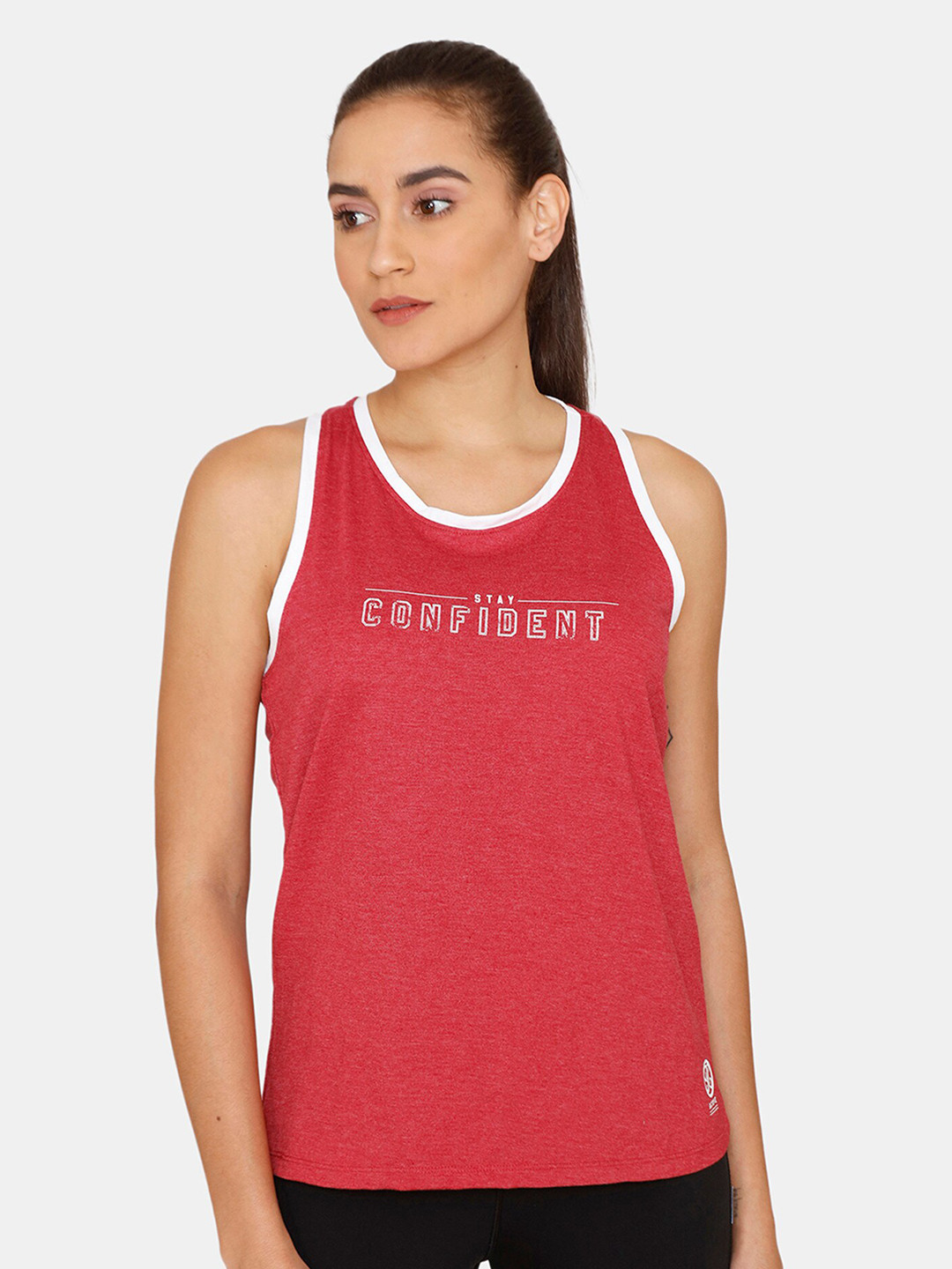 

Rosaline by Zivame Pink Print Tank Top