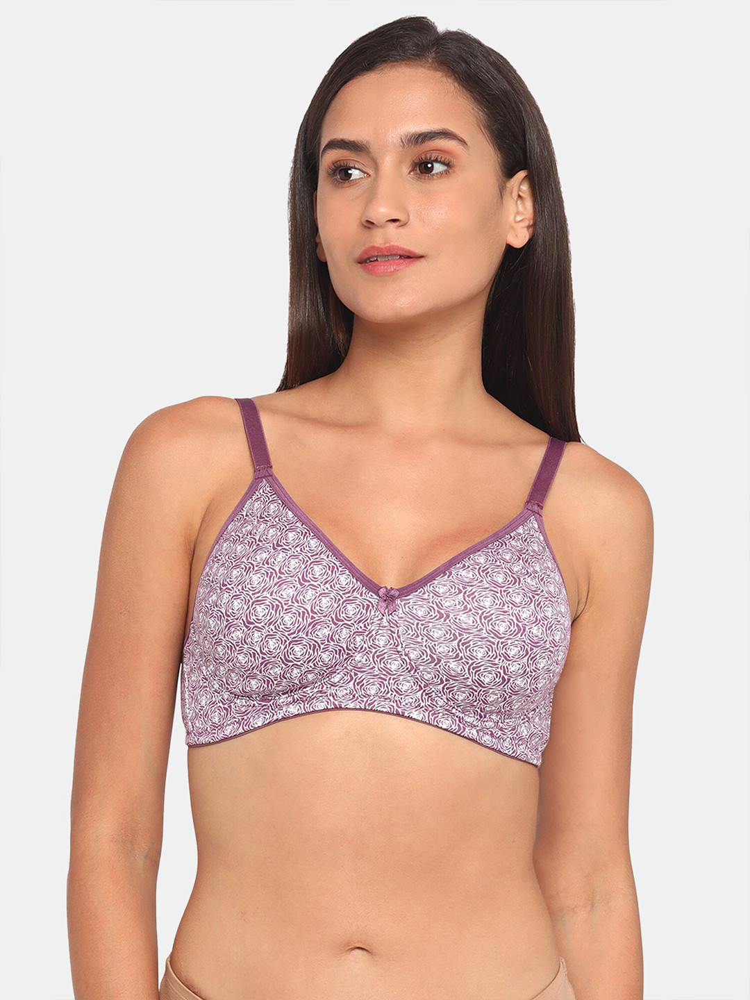

Rosaline by Zivame Purple & White Floral Bra RO1051FASHJPURP