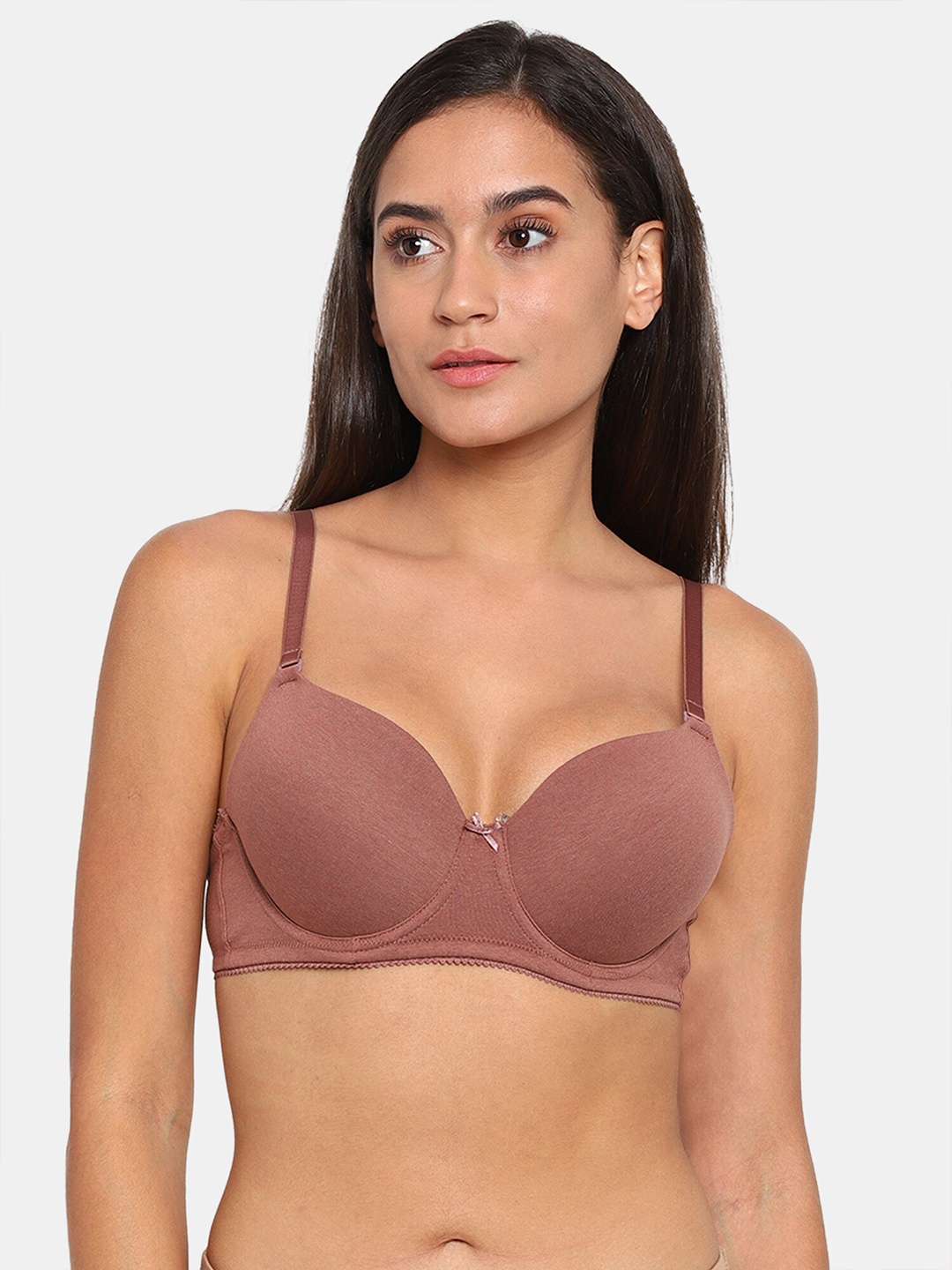 

Rosaline by Zivame Beige Bra Underwired Lightly Padded