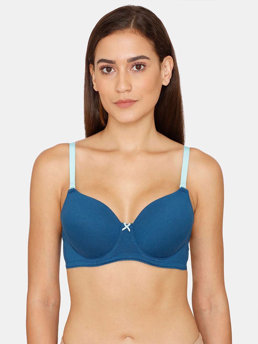 

Rosaline by Zivame Teal Blue Bra Underwired Lightly Padded