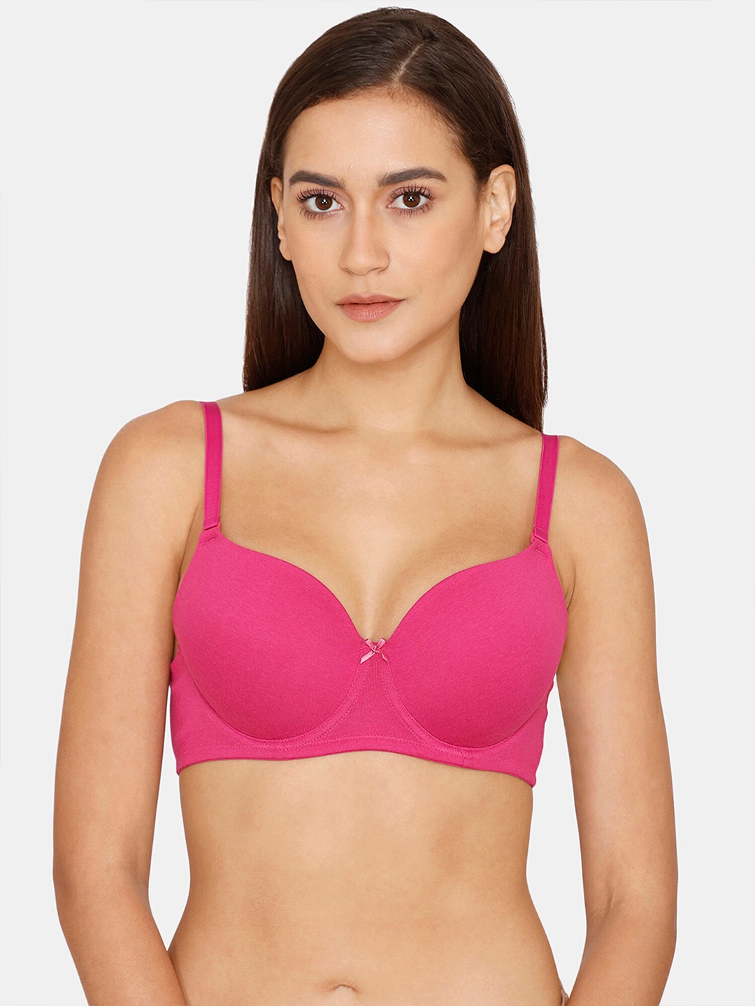 

Rosaline by Zivame Pink Underwired Lightly Padded Bra