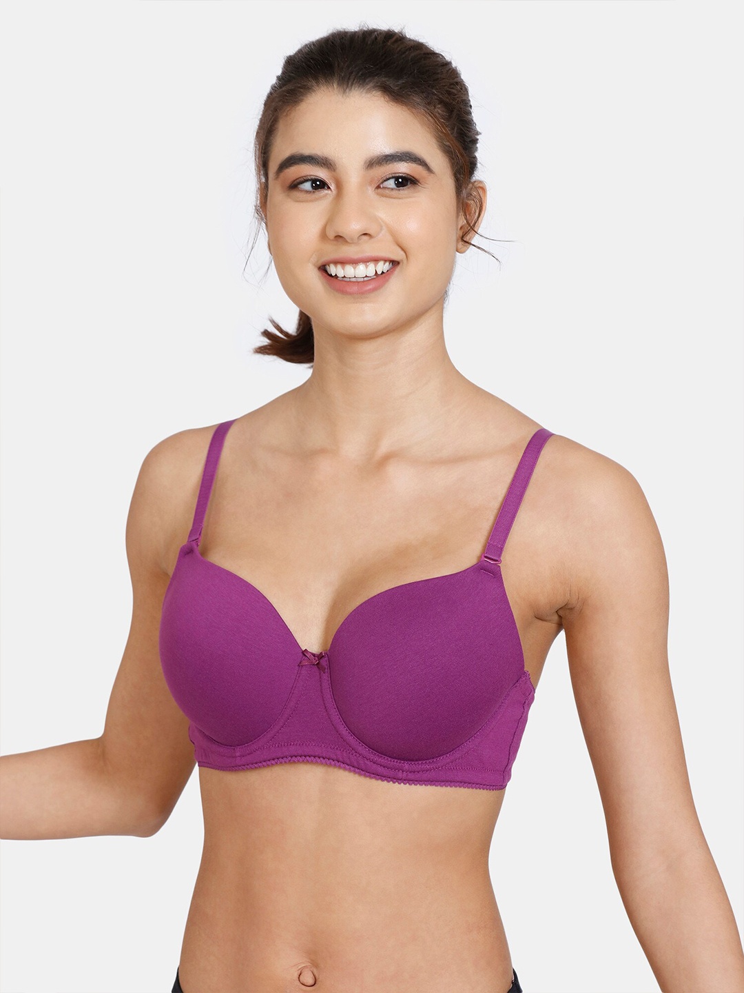 

Rosaline by Zivame Purple T-shirt Bra - Underwired Lightly Padded