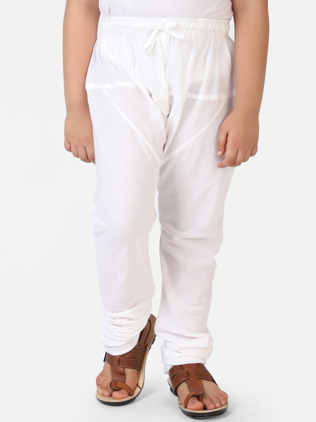 

Fabindia Boys White Solid Churidar