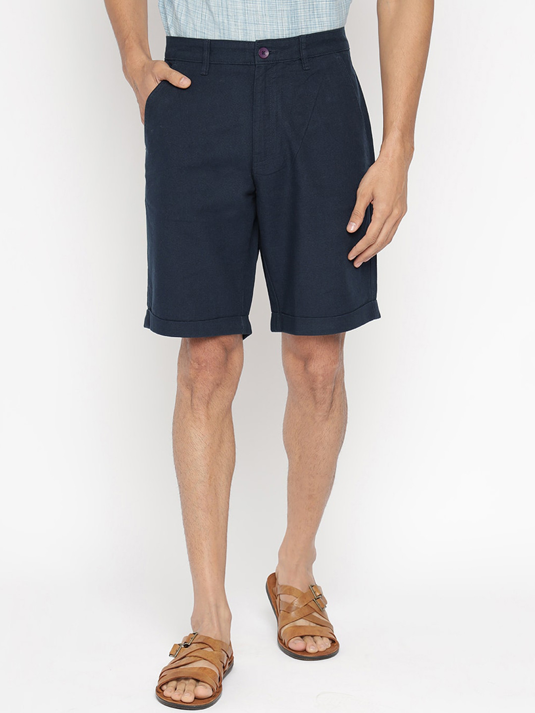 

Fabindia Men Navy Blue Shorts
