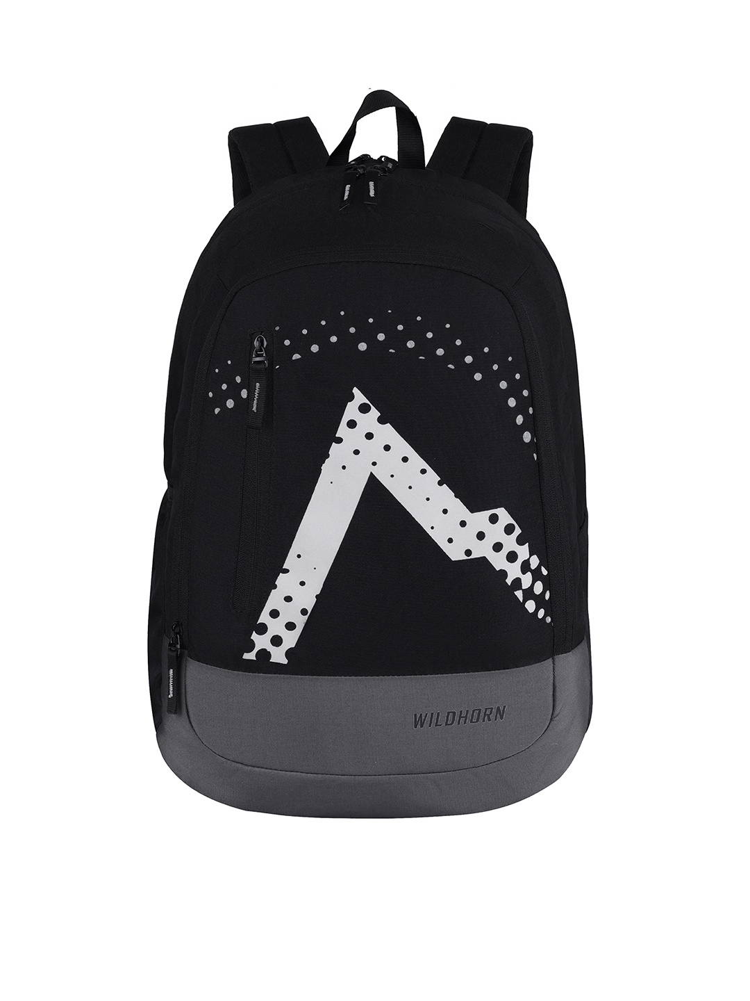 

WildHorn Unisex Black & Grey Colourblocked Backpack with Compression Straps