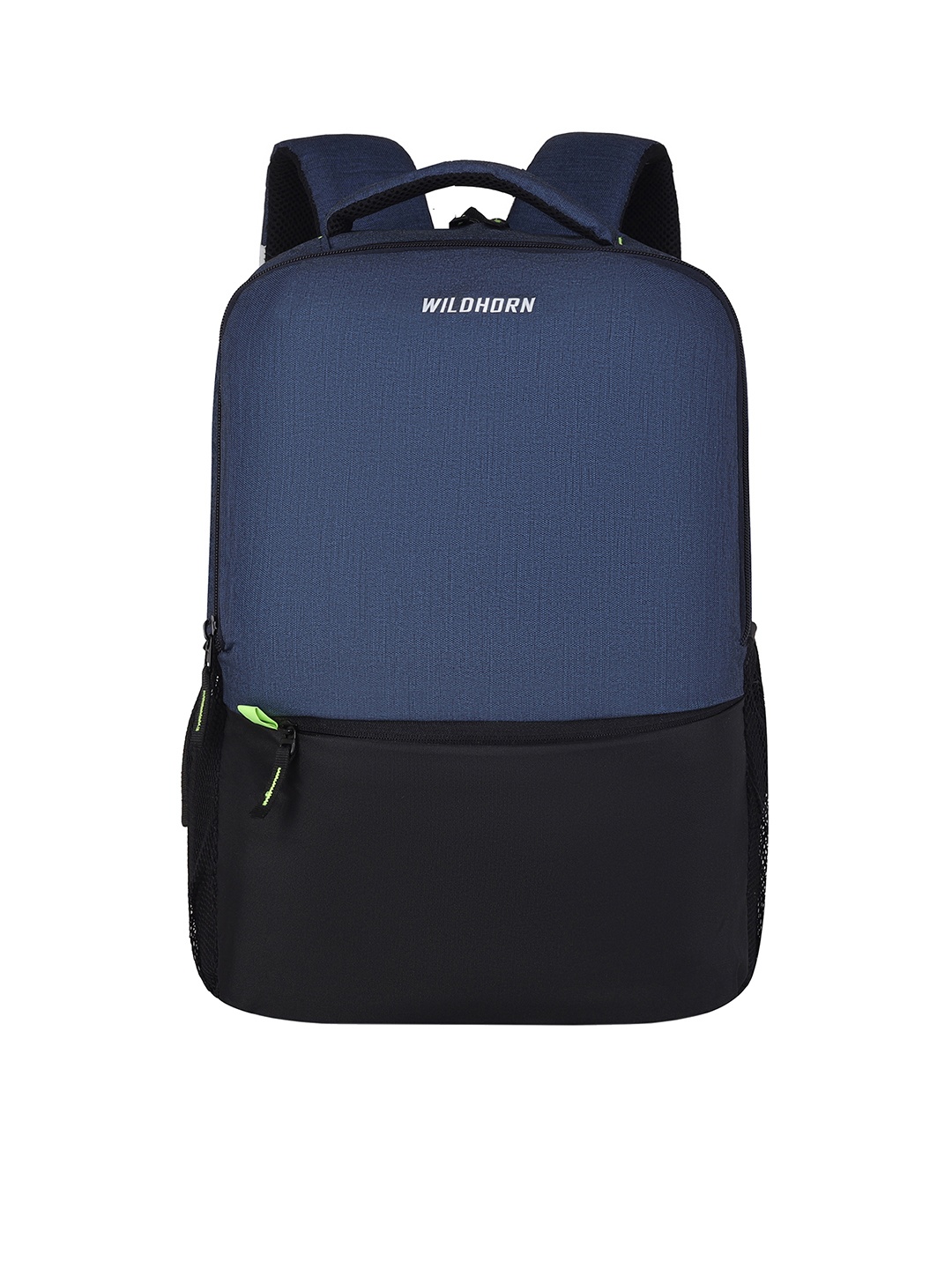 

WildHorn Unisex Blue & Black Colourblocked Laptop Backpack with Compression Straps