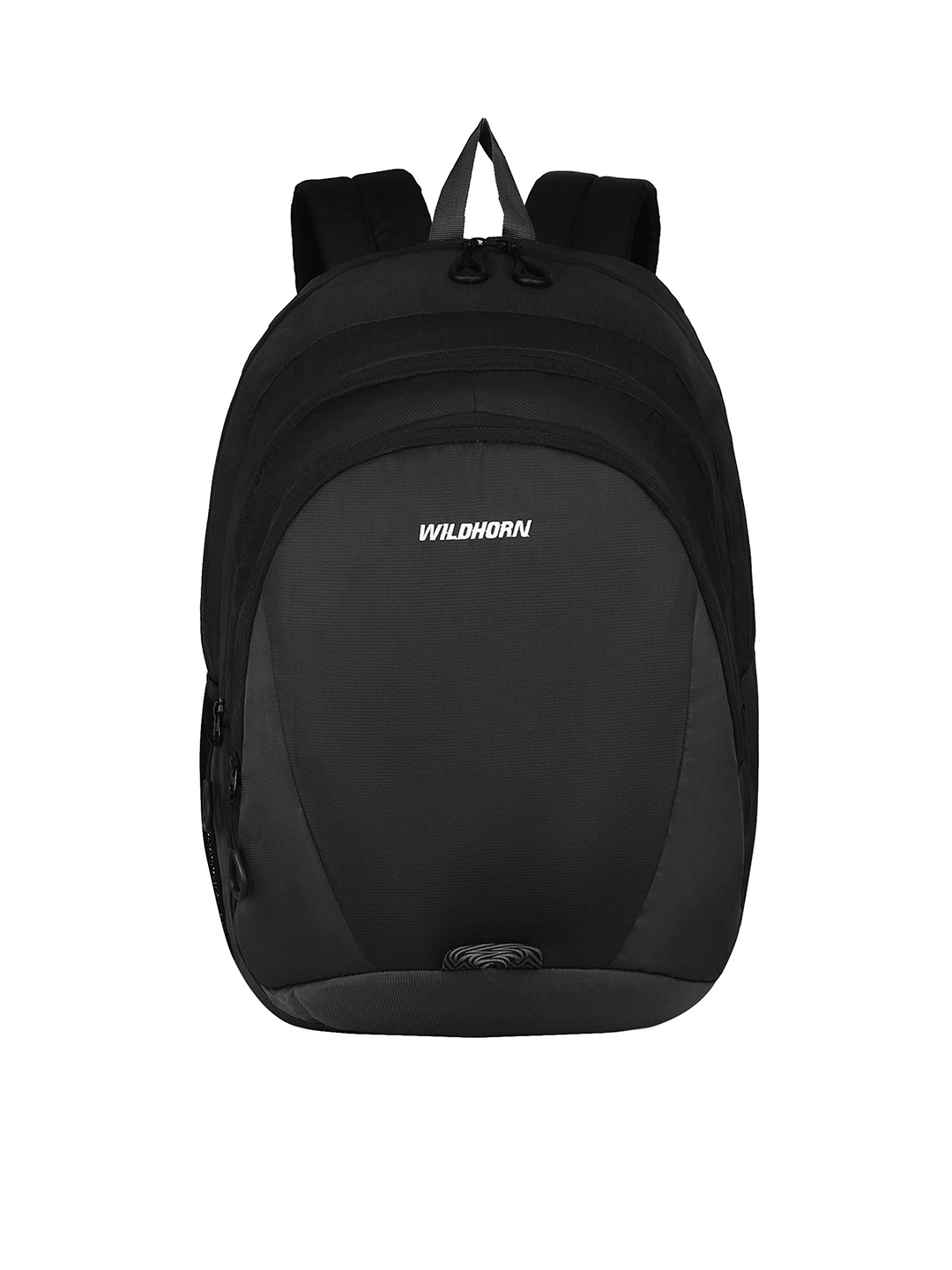

WildHorn Unisex Black Colourblocked Backpack with Compression Straps