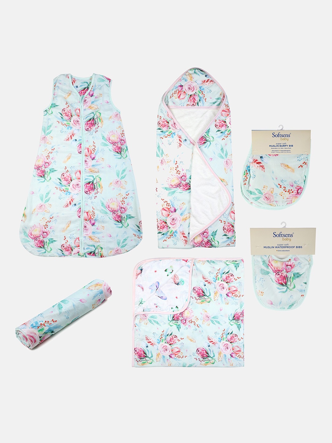 

Softsens Kids Multicoloured Baby Apparel Gift Set, Multi