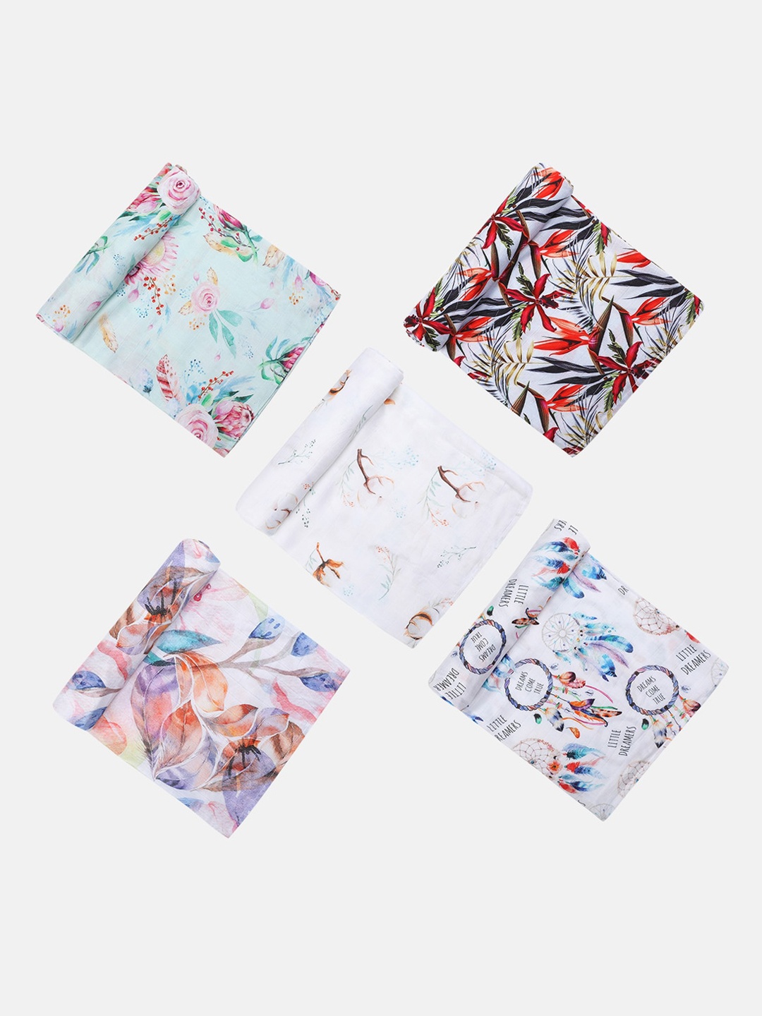 

Softsens Infant Kids Pack of 5 Baby Swaddles, Multi