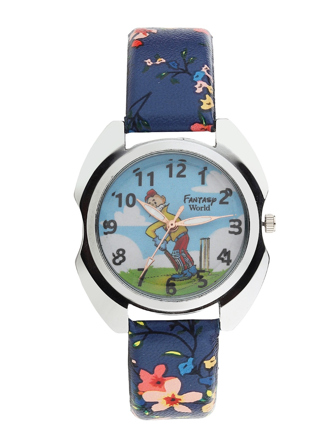 

Fantasy World Unisex Kids Multicoloured Printed Dial & Multicoloured Leather Straps Analogue Watch, Multi