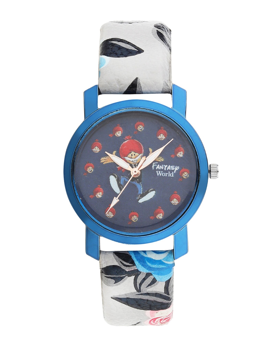 

Fantasy World Unisex Kids Multicoloured Dial & Multicoloured Leather Straps Analogue Watch FW-013-CH-BL4, Multi