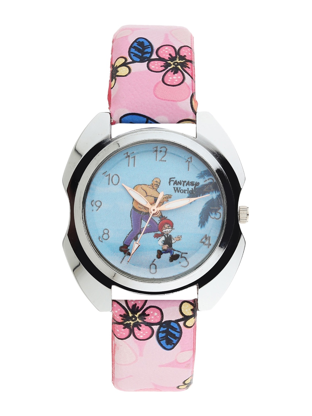 

Fantasy World Unisex Kids Multicoloured Printed Dial & Multicoloured Leather Straps Analogue Watch, Multi