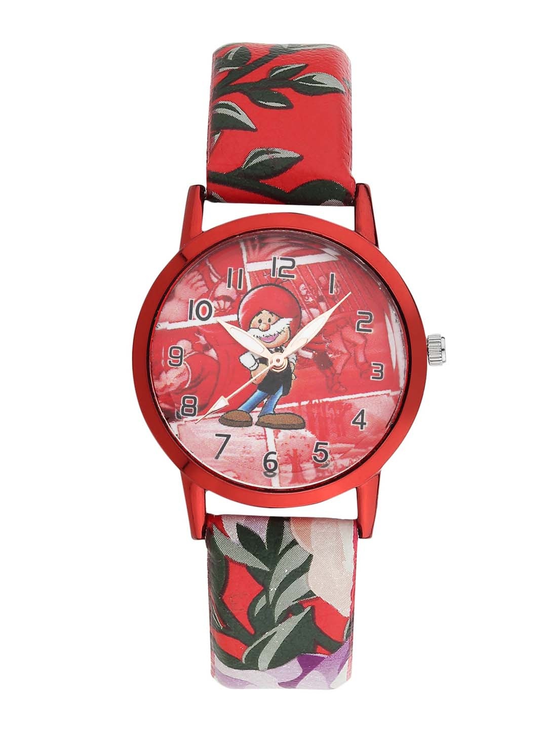 

Fantasy World Unisex Kids Multicoloured Printed Dial & Multicoloured Leather Straps Analogue Watch, Multi