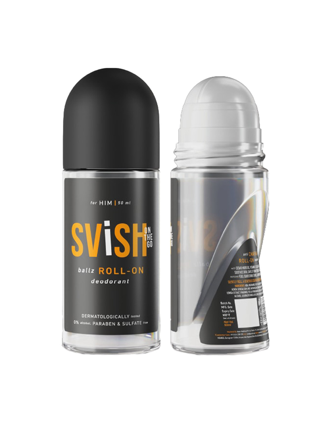 

Svish On The Go Men Ballz Anti Chafing Roll on, Black