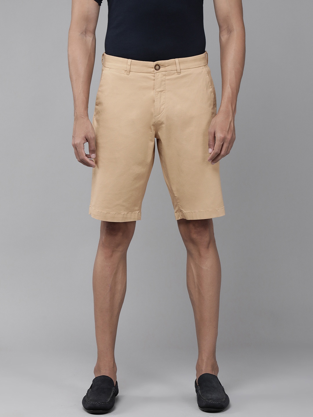 

U S Polo Assn Men Khaki Solid Slim Fit Shorts