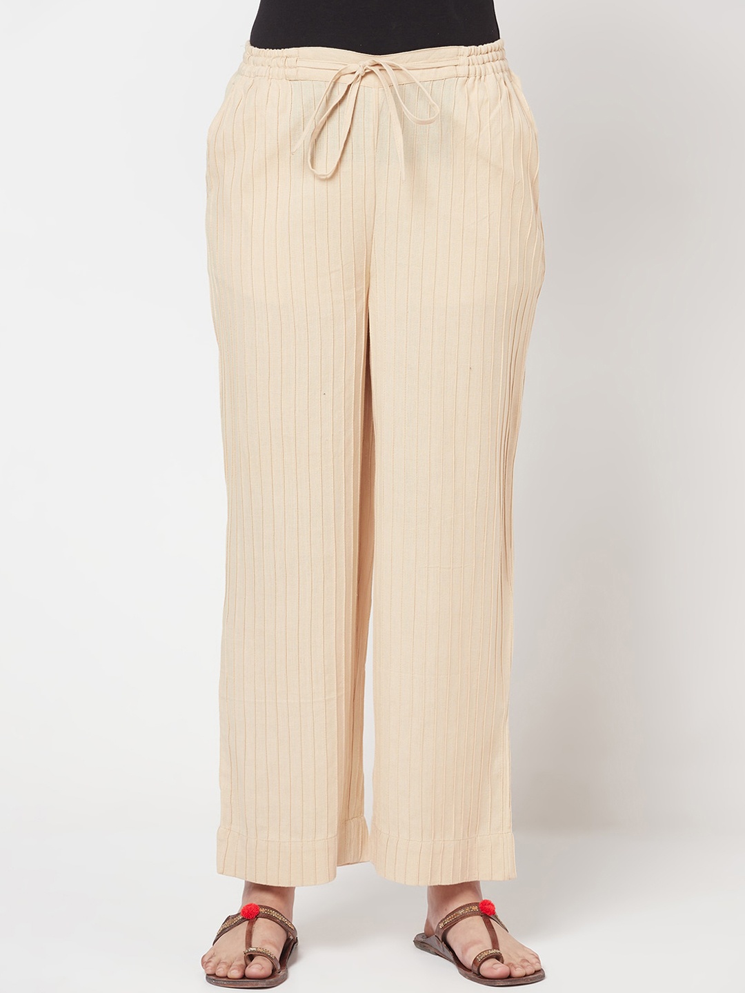 

Fabindia Women Beige Trousers