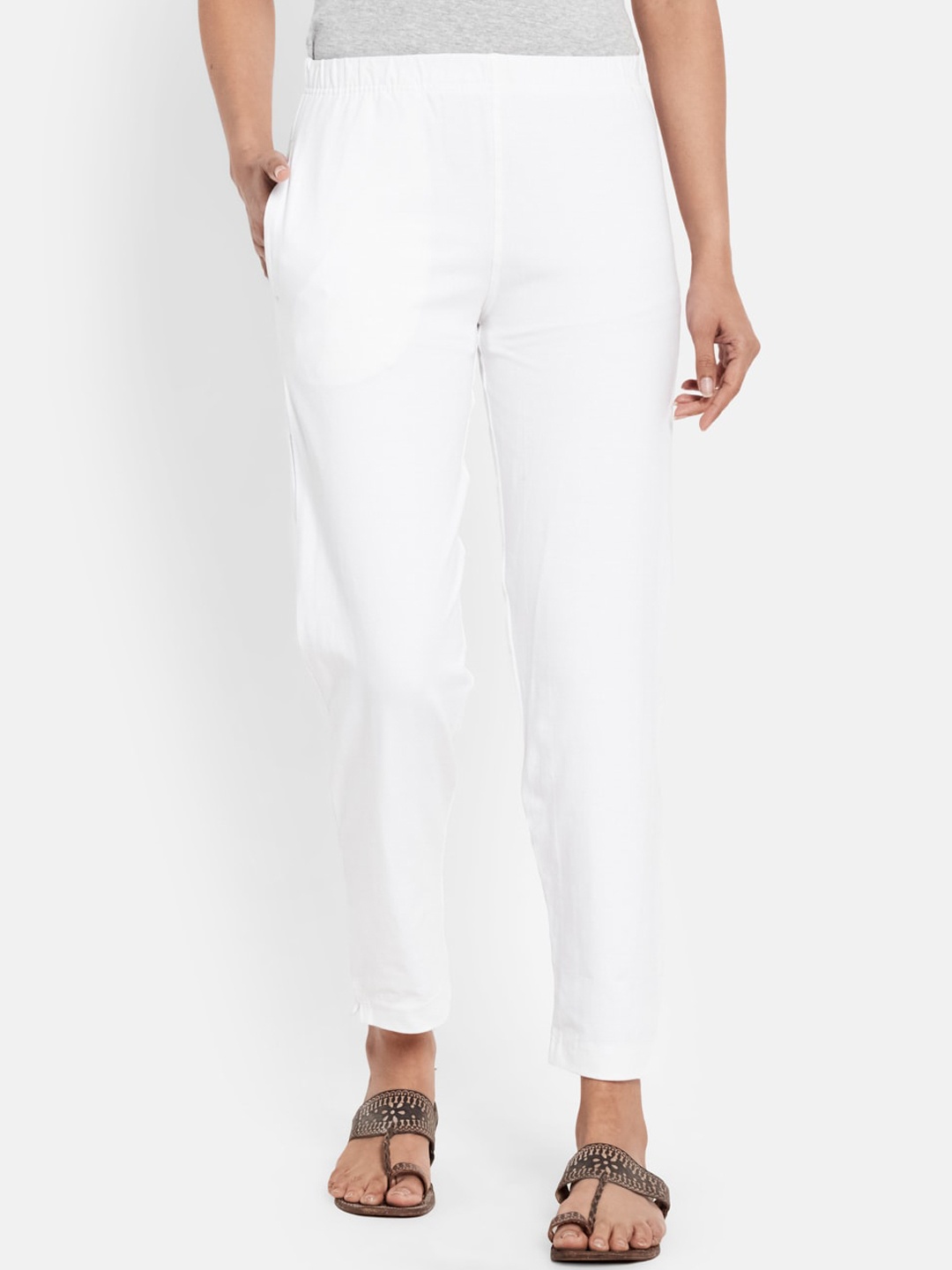 

Fabindia Women White Trousers