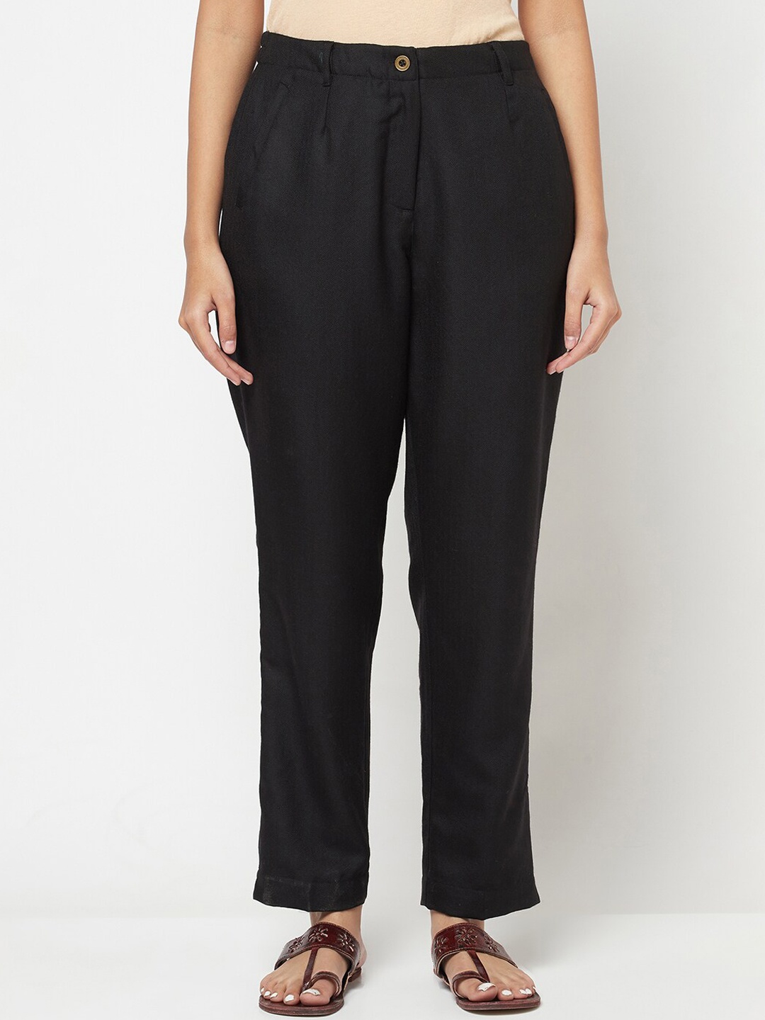 

Fabindia Women Black Trousers