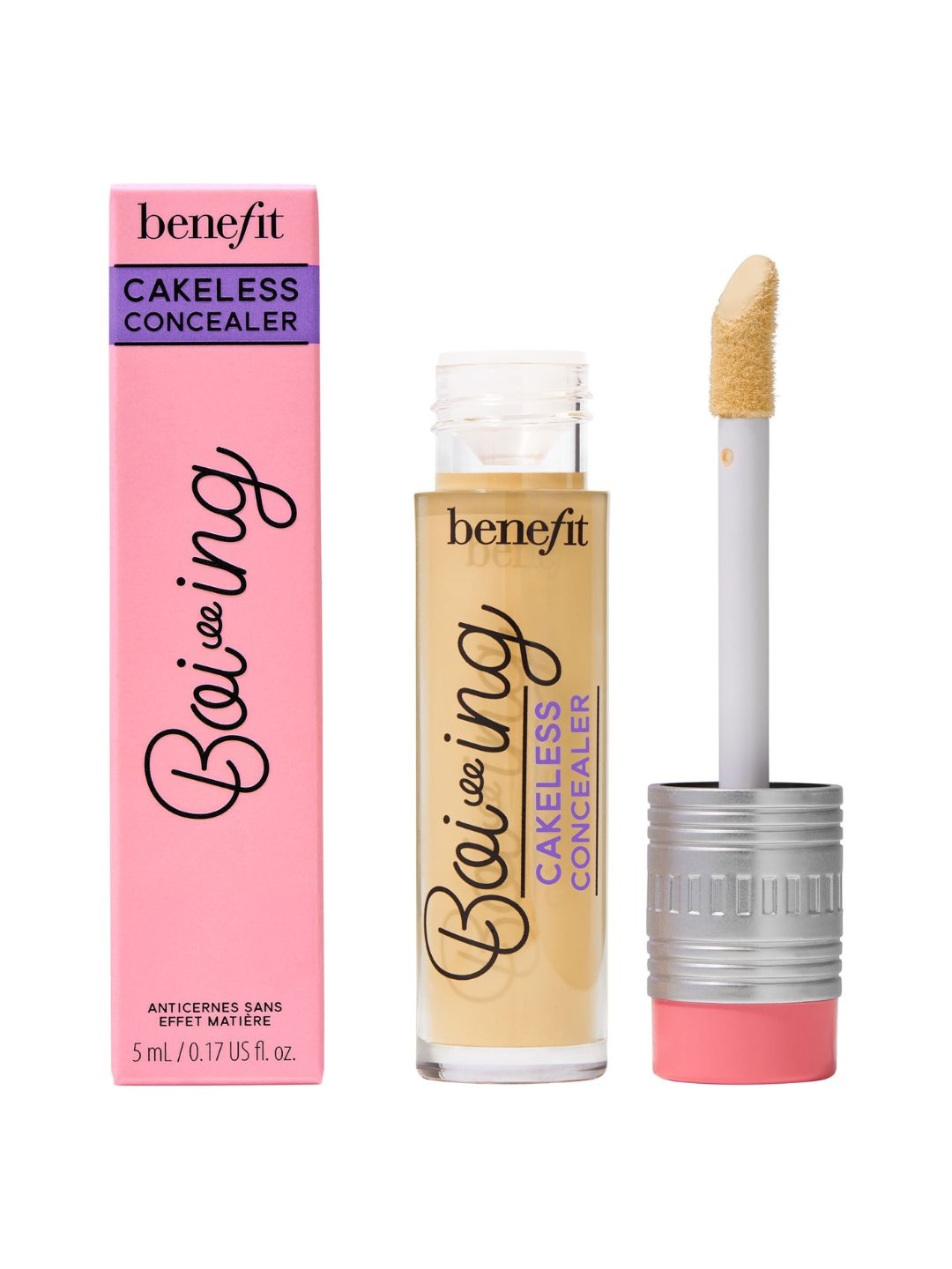 

Benefit Cosmetics Boi-ing Full Coverage Cakeless Liquid Concealer 5 ml- Happy Feels 6.4, Beige