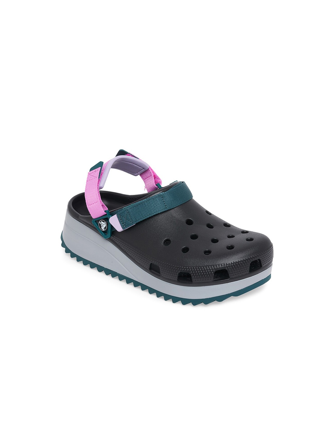 

Crocs Unisex Black & Pink Croslite Clogs