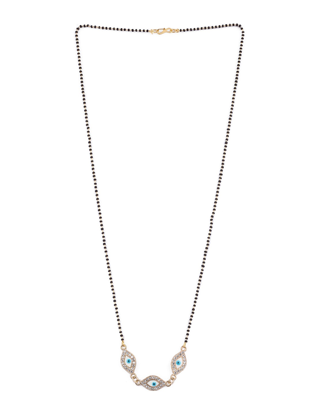 

EL REGALO Women Black & Gold-Toned Beaded Mangalsutra