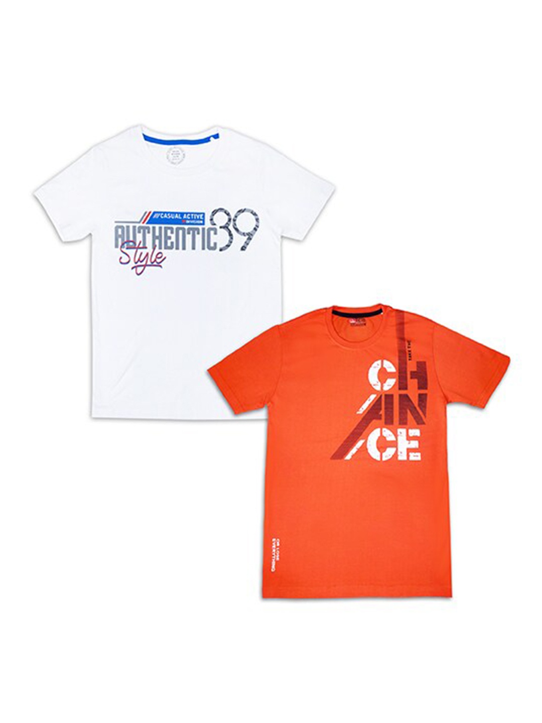 

Benny n Bunny Boys Pack of 2 Printed Pure Cotton T-shirts, White