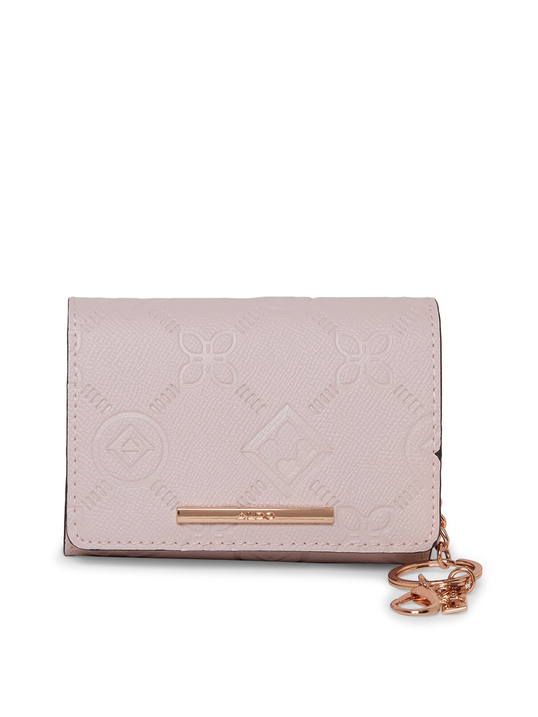 

ALDO Women Rose Geometric Self Design Envelope Wallet