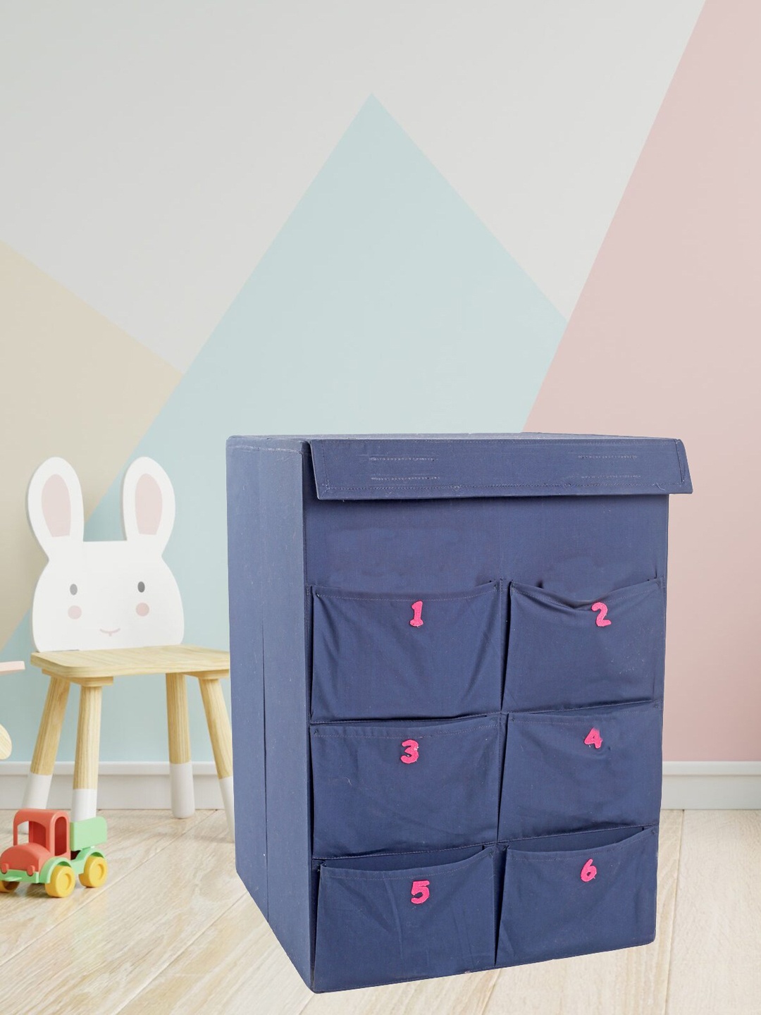 

My Gift Booth Navy Blue Cotton Laundry Bag
